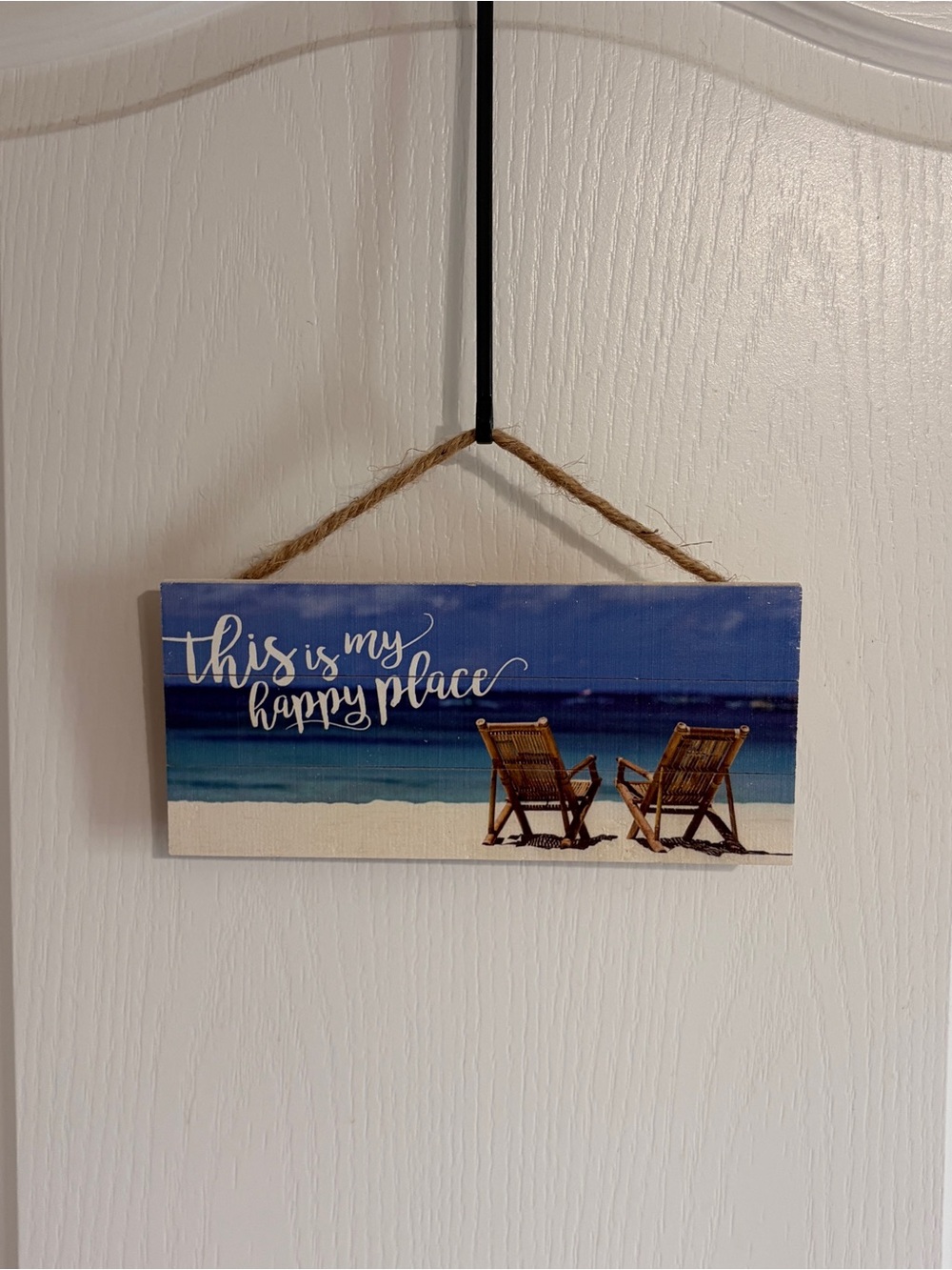 This is My Happy Place Wooden Beach Sign